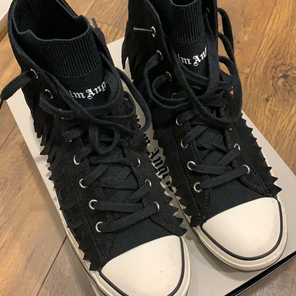 Palm Angels sneakers - black suede lace up, slipon